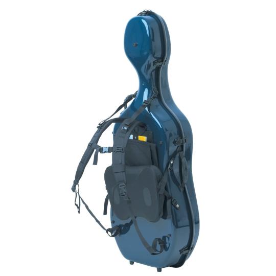 GEWA Made in Germany Cello case carrying system Idea Fiedler Dark blue/blue