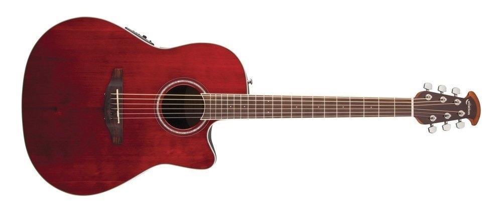 Ovation E-Acoustic Guitar Celebrity Standard Mid Cutaway Ruby Red
