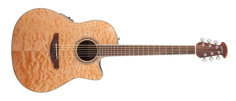 Ovation E-Acoustic Guitar Celebrity Standard Plus Mid Cutaway Natural Quilt