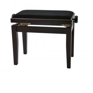 GEWA Piano bench Deluxe Rosewood matt Black cover