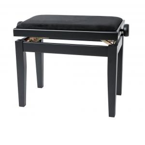 GEWA Piano bench Deluxe Black matt Black cover