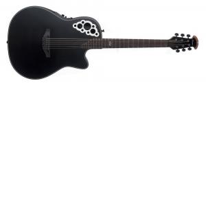 Ovation E-Acoustic Guitar Elite Signature Kaki King Deep Contour Cutaway Satin Black