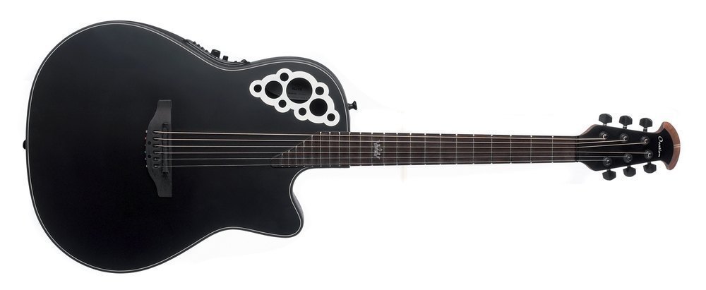 Ovation E-Acoustic Guitar Elite Signature Kaki King Deep Contour Cutaway Satin Black