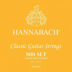 Hannabach Strings for classic guitar Series 800 Super Low Tension Silver plated Set Super low