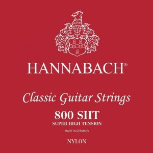 Hannabach Strings for classic guitar Series 800 Super High Tension Silver plated Set