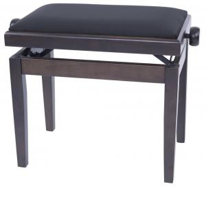 GEWA Piano bench Deluxe walnut dark mat 2 Black cover