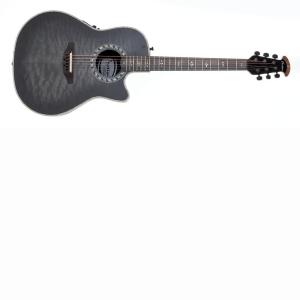 Ovation E-Acoustic Guitar Legend Plus Deep Contour Cutaway Black Satin Quilted