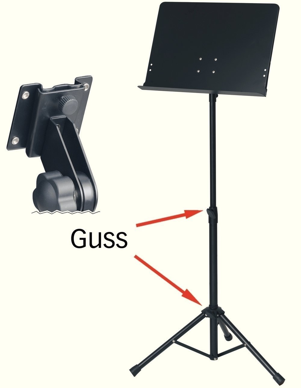 Orchestra music stand VE5 black
