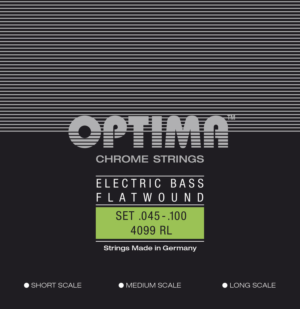 E-Bass Strings Chrome Strings. Flat Wound Set
