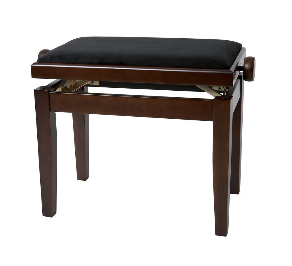 Piano bench Deluxe Walnut matt Black cover