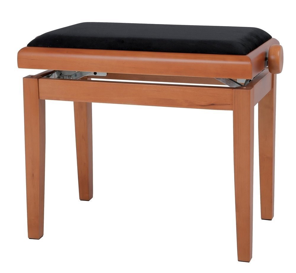 Piano bench Deluxe maple mat Black cover