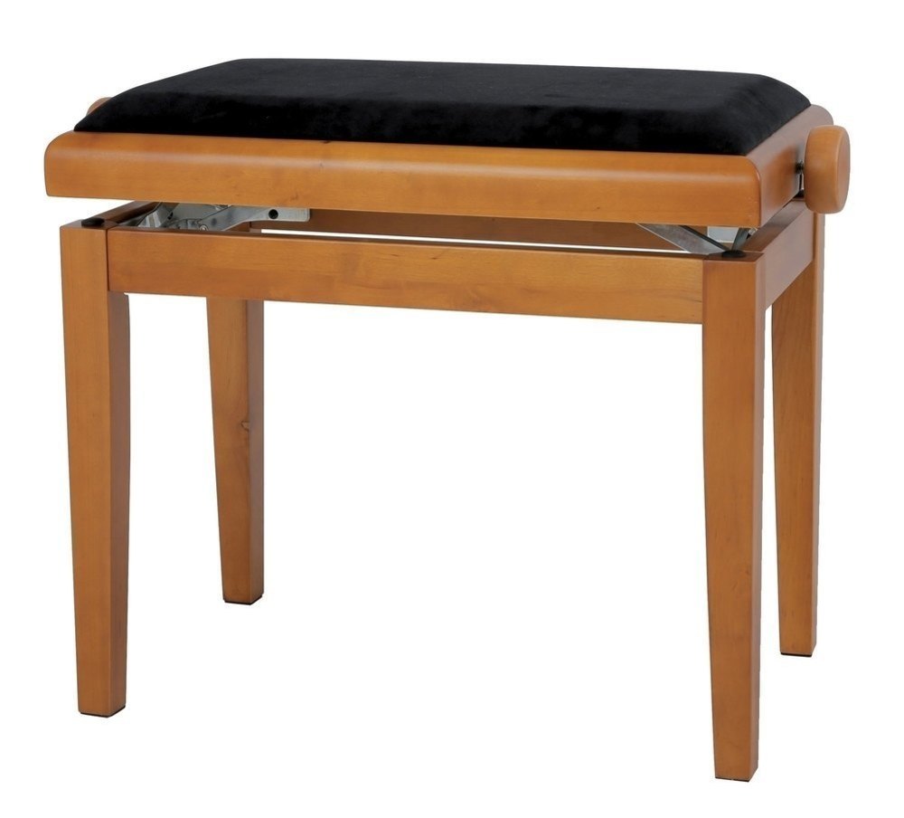 Piano bench Deluxe oak mat Black cover