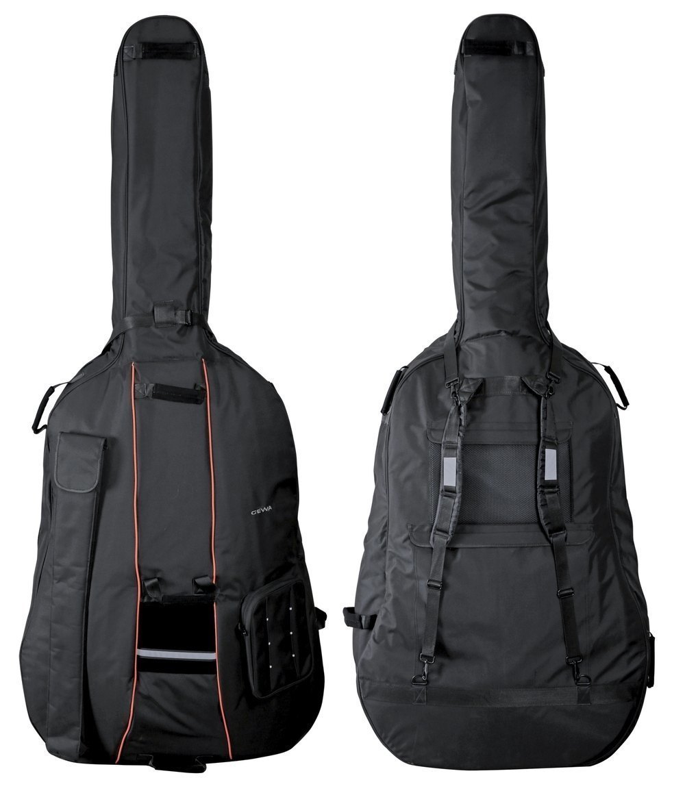 Double bass gigbag Premium 1/4 Music Black and White